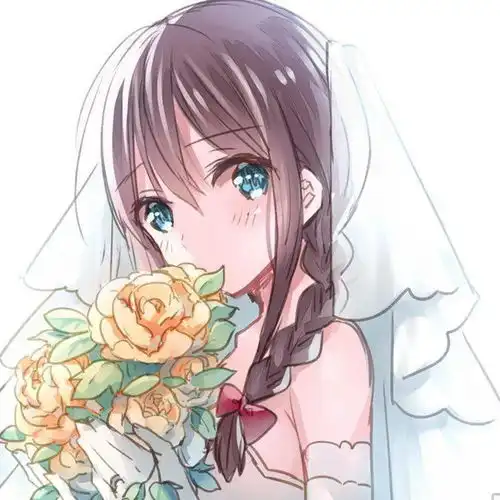 二次元动漫女生头像摸摸小猪头万事不用愁
