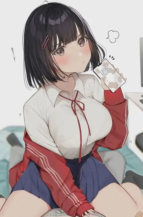插画欣赏uiri劳斯的害羞性感短发girl二次元女生
