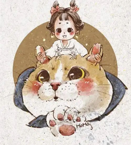 治愈系流里流气插画我不孤独,因为我有它们
