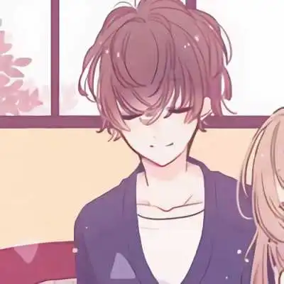 一对两张动漫甜甜的情头头像

