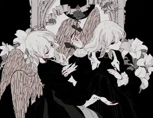 哥特式风格暗黑系的少女插画,也会让人怦然心动
