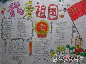 清新风格的国庆手抄报
