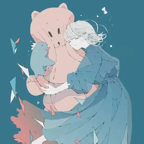 头像蓝色系动漫女头像2
