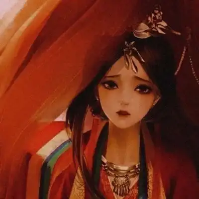 宋知意唯美古风手绘红色系女生女生头像我要个性网
