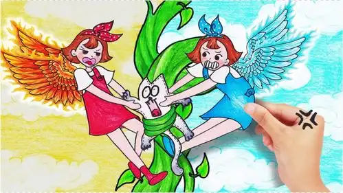 手绘定格动画女孩子插上翅膀拯救西蒙猫,脑洞真大
