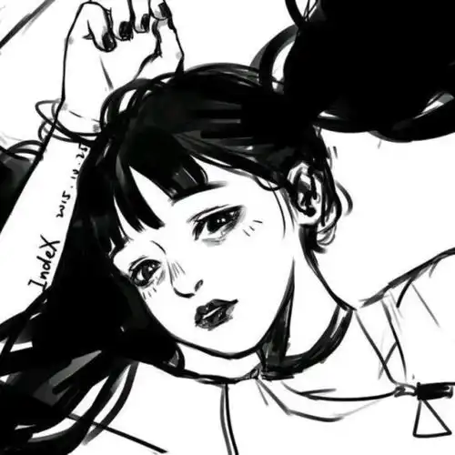 超个性的黑白动漫女头
