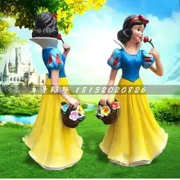 白雪公主雕塑,玻璃钢卡通人物