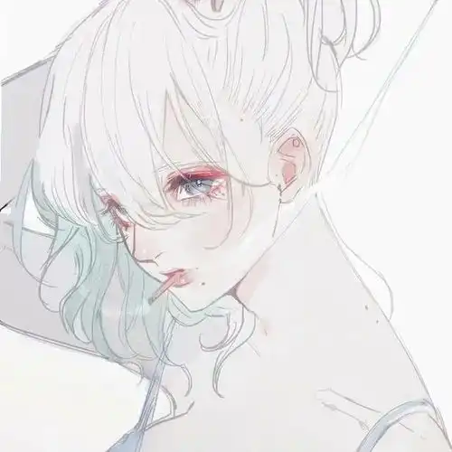 头像白色系动漫女头像
