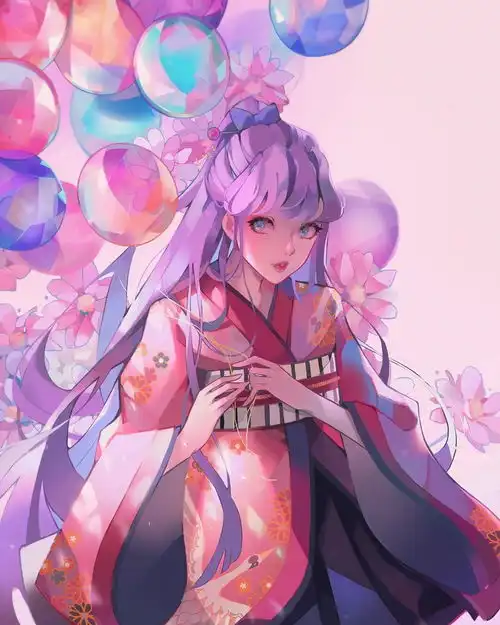 色彩梦幻甜美的少女系插画丨插画师nayui堆糖,美图壁纸兴趣社区
