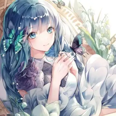 唐崎夜雨唯美二次元萝莉头像
