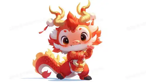 q版可爱生肖龙年卡通形象龙宝宝春节创意插画图片素材下载jpg格式熊猫办公
