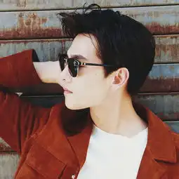 戴墨镜的男人侧脸帅气
