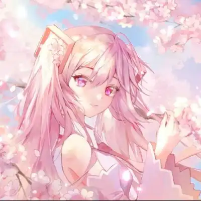 唐崎夜雨手绘插画自截女头初音女生头像我要个性网
