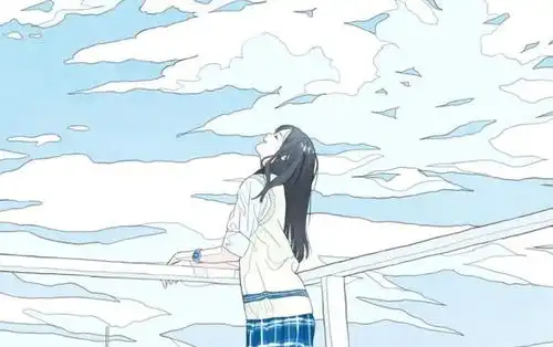 为你撕下忧郁的标签,以治愈系蓝色调插画舒畅全身心
