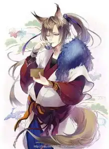 狐狸妖孽美少年长发美男和风和服饮酒堆糖,美好生活研究所
