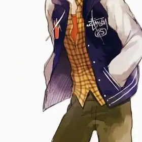 插画动漫二次元头像男
