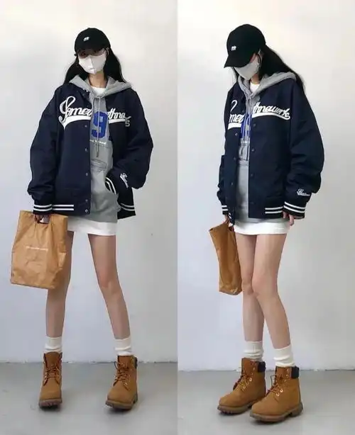 韩系美式秋冬穿搭
