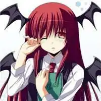 卡通少女恶魔图片头像二次元恶魔少女头像
