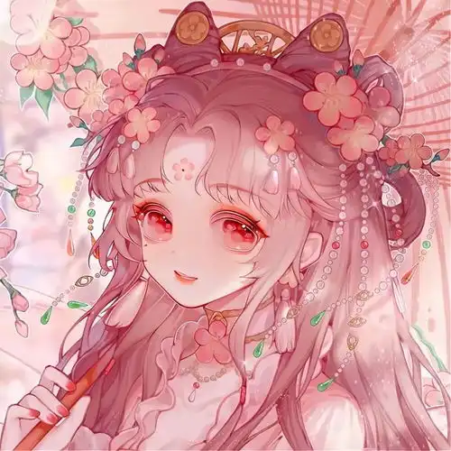 微信头像红色系动漫头像,这么可爱的画风,燃爆了少女心
