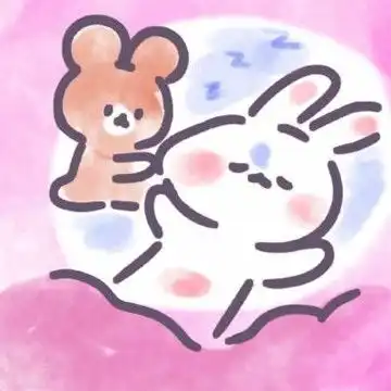 兔子动漫萌简笔画头像
