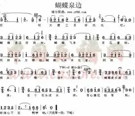 蝴蝶泉边的钢琴谱
