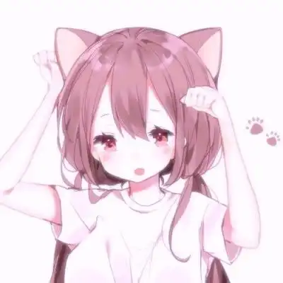 一组超可爱的猫耳少女头像
