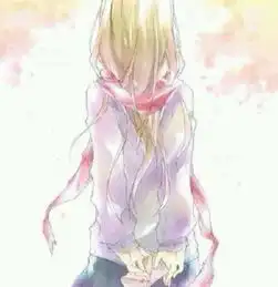 唯美女生动漫头像背影
