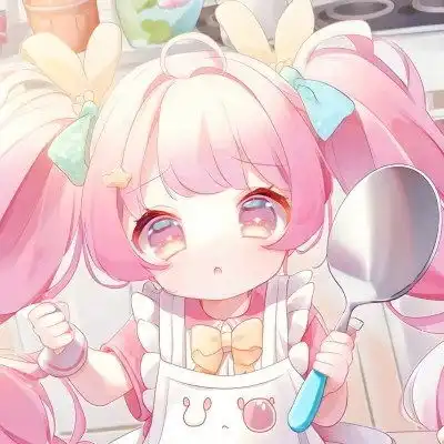 可爱粉色系少女心动漫头像图片
