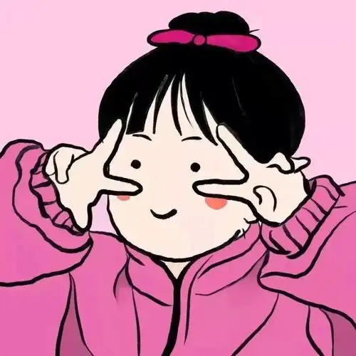 情侣头像粉色系一男一女可爱动漫cp情头一对
