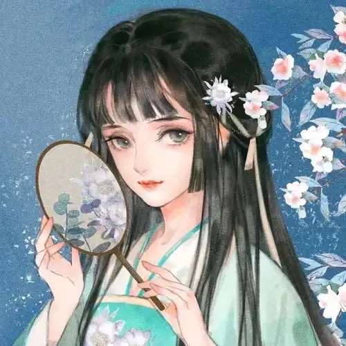 古风女生头像雪的碗里,盛的是月光

