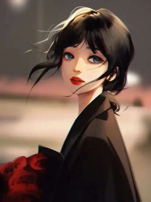 一组超好看的女生插画头像
