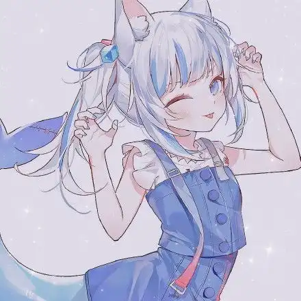 蓝色动漫卡通头像
