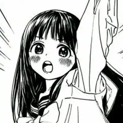 日系黑白二次元女生可爱动漫头像
