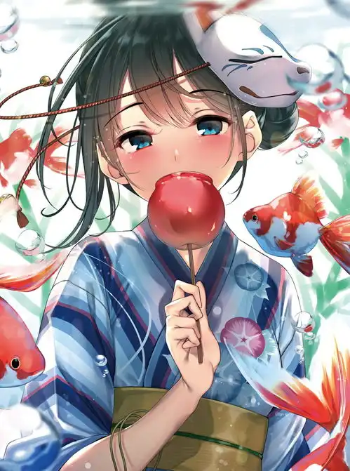 节日氛围满分苹果糖特辑二次元女生头像
