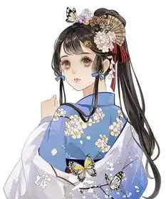 干货100张女生绘画线稿素材,二次元动漫古风美女
