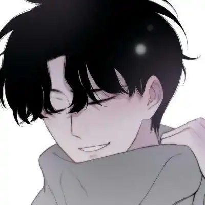 黑白系男生动漫头像
