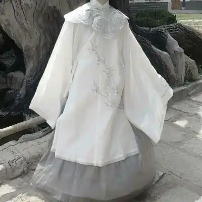 满满仙女味女生头像半身白色裙子部位图

