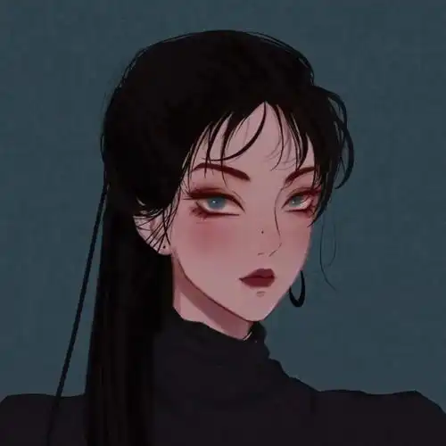 手绘某书热门女生闺蜜头像
