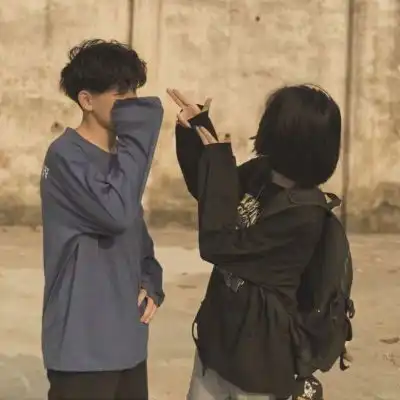原宿风头像情侣双人真人复古情侣头像原宿风

