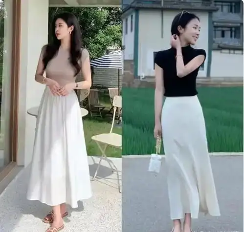 会打扮的女人都爱穿这几种裙子,遮肉显瘦,搭短袖衬衫就很美
