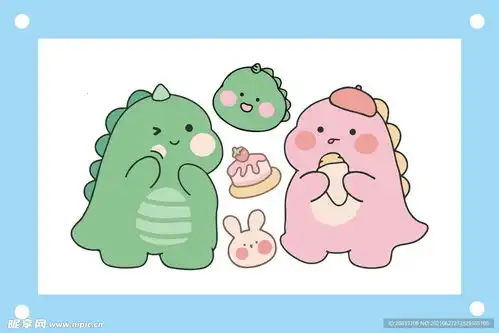萌系小恐龙卡通图片素材设计图
