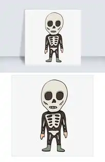 手绘萌系q版万圣节骷髅插画图片素材psb格式下载动漫人物大全
