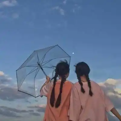 比较有文艺范儿的闺蜜头像两人两张分开文艺小清新头像
