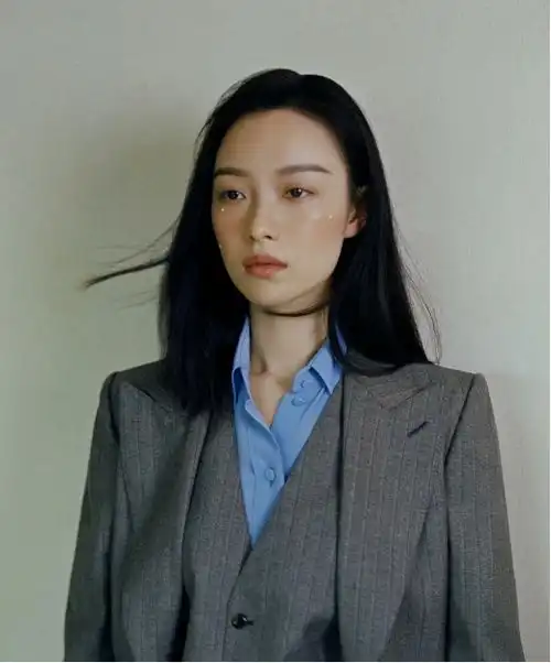 倪妮的别样风格,白色t恤搭配浅色牛仔裤,经典时尚
