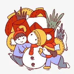 手绘卡通可爱新年堆雪人图片素材其他格式下载动漫人物大全
