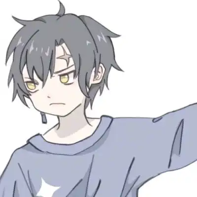 超甜情头中二少年和中二少女手绘风
