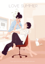 治愈系猫动图两人一猫才是最完美的生活
