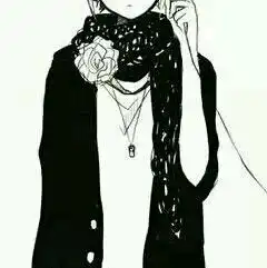 黑白情侣漫画图片女生穿黑裙子男生穿白半截袖
