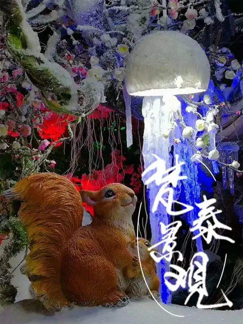 治愈系动物雕塑,景区里的艺术品

