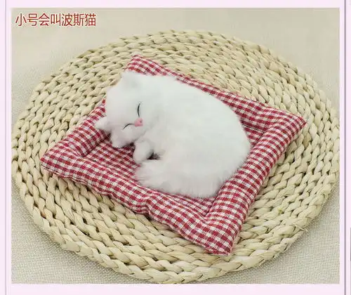 会叫仿真猫咪毛绒玩具公仔玩具猫假猫儿童玩具送闺蜜创意生日礼物
